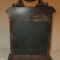 QUARTZ CLOCK WOOD MANTEL SECOND HAND GOLD COLORED TRIM BROWN