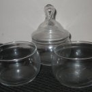 4 piece Princess House crystal Heritage candy dish #443 NIB