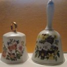 AYNSLEY PEMBROKE PORCELAIN DINNER BELL BUTTERFLY, PLUS UNMARKED BELL FLOWERS
