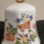 AYNSLEY PEMBROKE PORCELAIN DINNER BELL BUTTERFLY, PLUS UNMARKED BELL FLOWERS