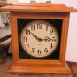 COUNTRY HOME Cottage Mantel Clock Quartz Movement Wood Case Brass Feet 19x14x5&acirc;��