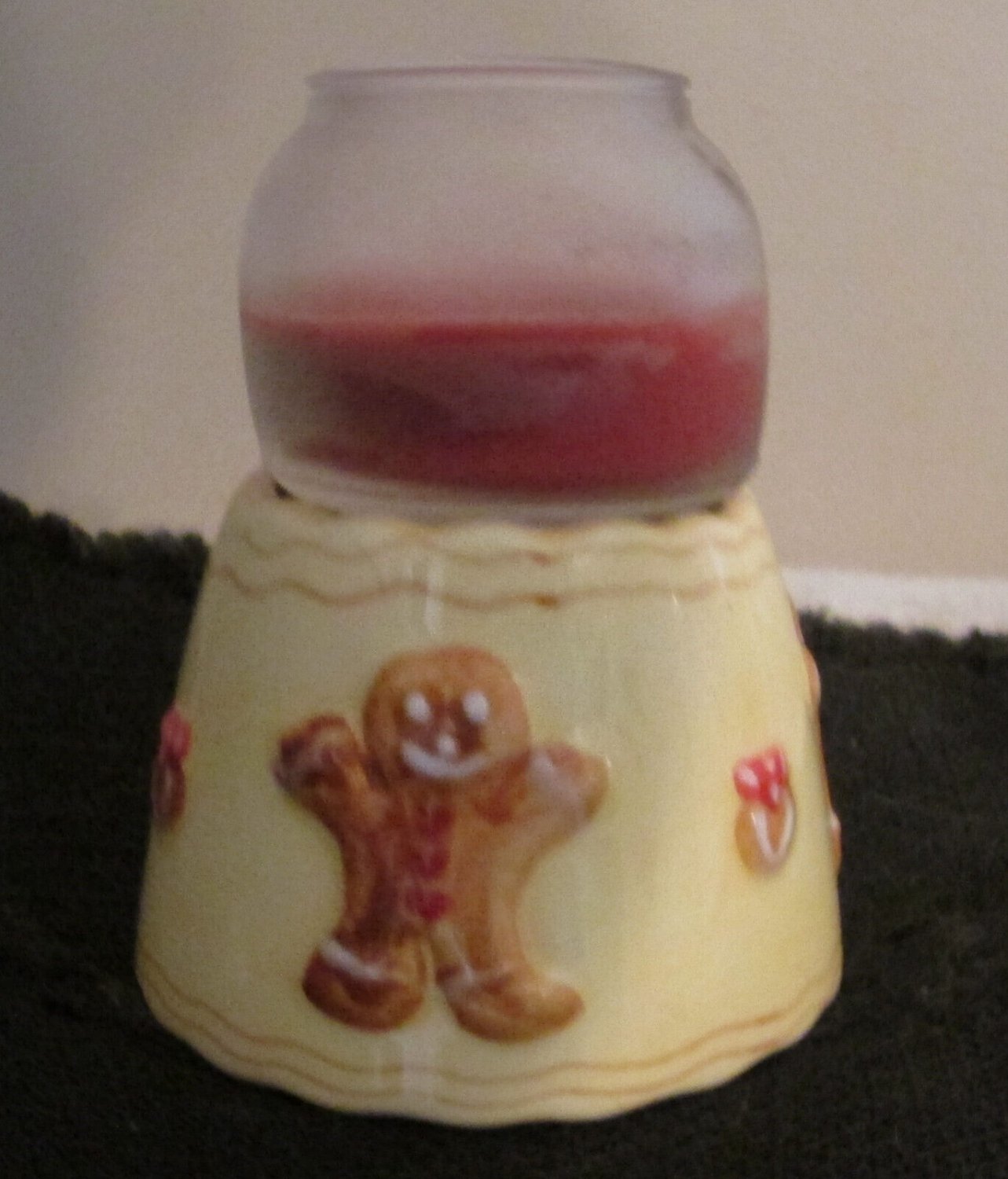 Candleholder Gingerbread Men Porcelain with Candle
