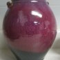 ASIAN CERAMIC DRIP GLAZED blue and red pottery VASE Signed