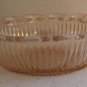 Old Colony Lace Edge Open Lace Ribbed Pink Depression Glass Serving Bowl Hocking