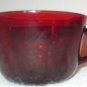 Cranberry Red Clear Glass Coffee or Tea Cup