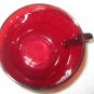 Cranberry Red Clear Glass Coffee or Tea Cup