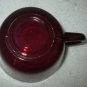Cranberry Red Clear Glass Coffee or Tea Cup