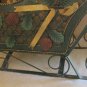 DOLL SLEIGH ALL METAL CHRISTMAS DECORATED ON SIDES