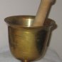 Handmade Turkish Brass Mortar & Pestle Footed
