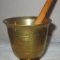 Handmade Turkish Brass Mortar & Pestle Footed