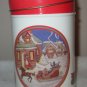 Holiday Christmas Round Tin in snowy scene Horse and sleigh