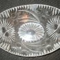 LEAD CRYSTAL OVAL  BANANA RELISH CANDY DISH CENTERPIECE