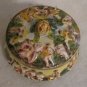 R. CAPODIMONTE LIDDED BOWL,   NUDE CHERUBS,