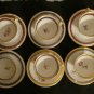 6 SETS OF PICKARD T-CUP & SAUCER HAND PAINTED  GOLD TRIM