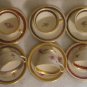 6 SETS OF PICKARD T-CUP & SAUCER HAND PAINTED  GOLD TRIM