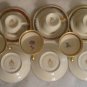 6 SETS OF PICKARD T-CUP & SAUCER HAND PAINTED  GOLD TRIM
