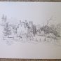 4 PENCIL SKETCHES BY ROBERT W DYAS "IOWA  LANDSCAPES"