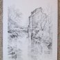 4 PENCIL SKETCHES BY ROBERT W DYAS "IOWA  LANDSCAPES"
