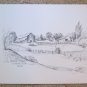 4 PENCIL SKETCHES BY ROBERT W DYAS "IOWA  LANDSCAPES"