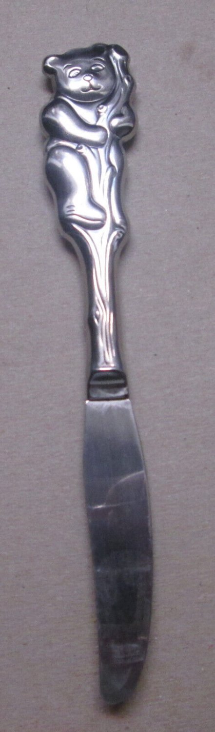 TEDDY BEAR PEWTER HANDLE BUTTER CHEESE KNIFE PATE' SPREADER'S