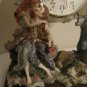 QUARTZ MANTEL CLOCK RESIN PENDULUM KISSING SLEEPING DOG ELEGANT COLLECTION