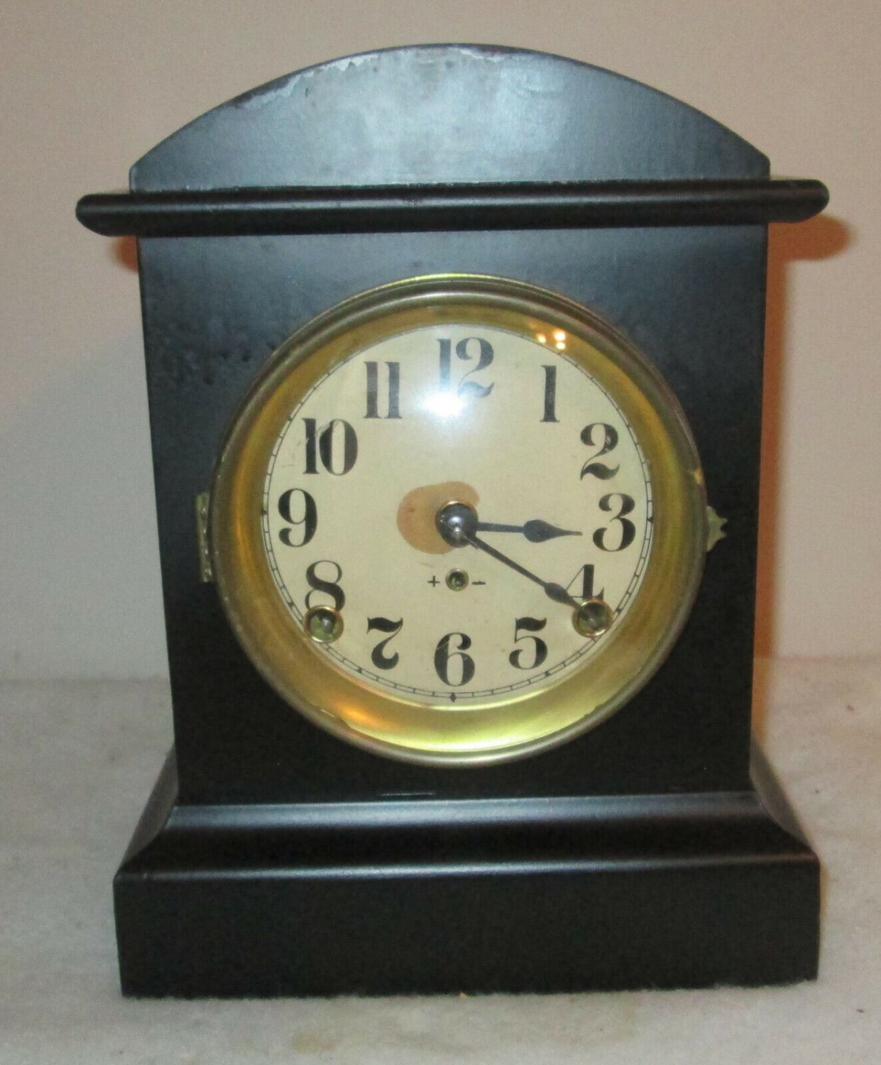 Beautiful antique regulator S. THOMAS 890 Mantel Pendulum Chime clock with key