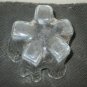 Muurla Finland Clear Ruffle Handkerchief Vase 6.25" Vintage MCM Hand Blown Glass