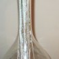 Clear Etched Glass Vase, Grape Vine Crystal Clear Glass Vase Bolbous base