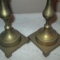 Vintage Brass Candlestick Holders made in India square Base 8.75&acirc;�� TALL