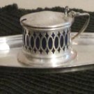 Sheffield Silver plate Sugar Salt Bowl & Tray Centerpiece Sheffield Silver plate Sugar Salt Bowl & Tray Centerpiece