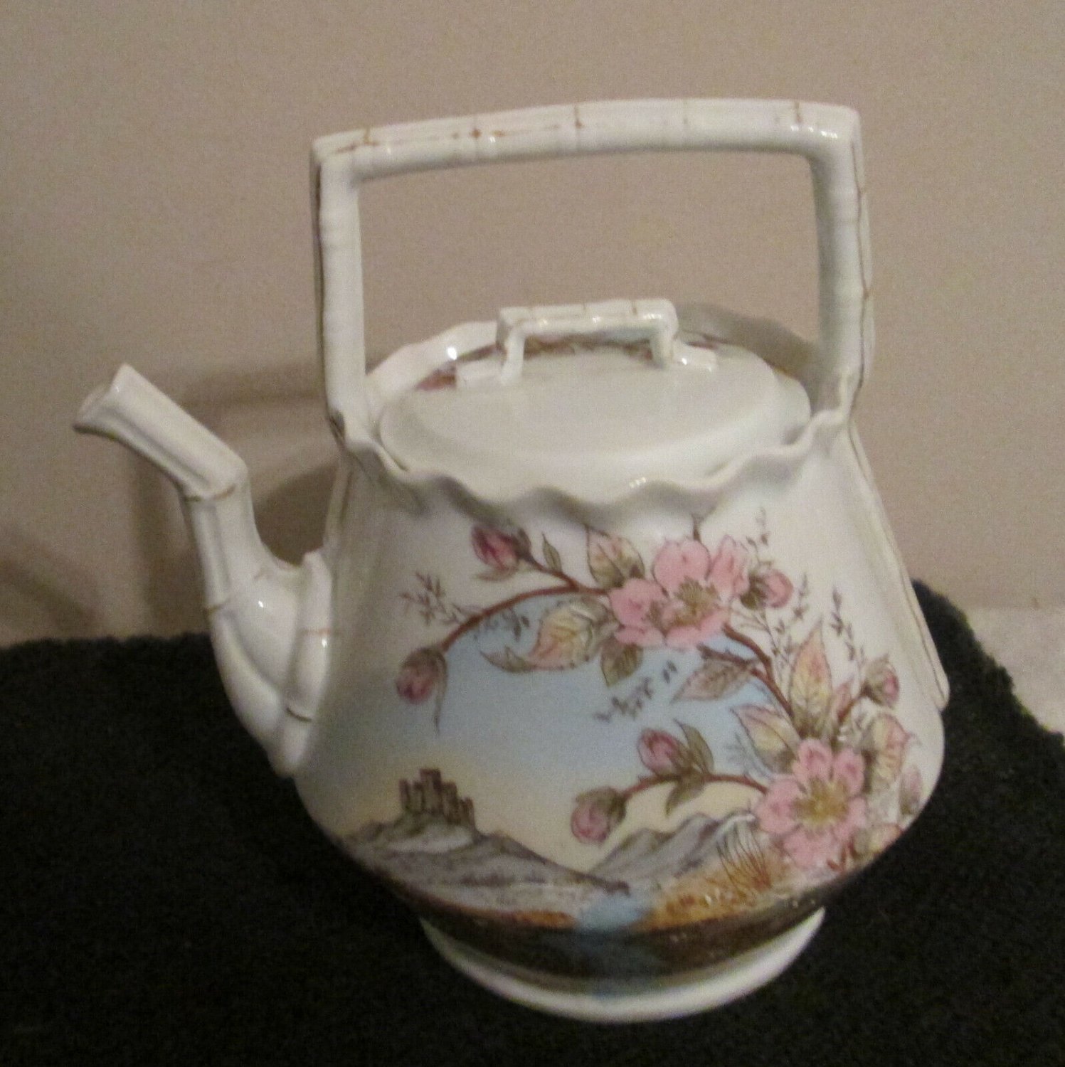Antique BSM SCHWALB BROTHERS Porcelain TEA / COFFEE POT SQUARE Handle