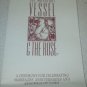 THE MARRIAGE VESSEL VASE WITH ARTIFICIAL RED ROSE SIGNED ROGER COLEMAN NEW