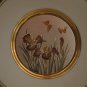LAL Chokin Art Collection 24KT Gold Rim 6" Plate With Two Butterflys Signed