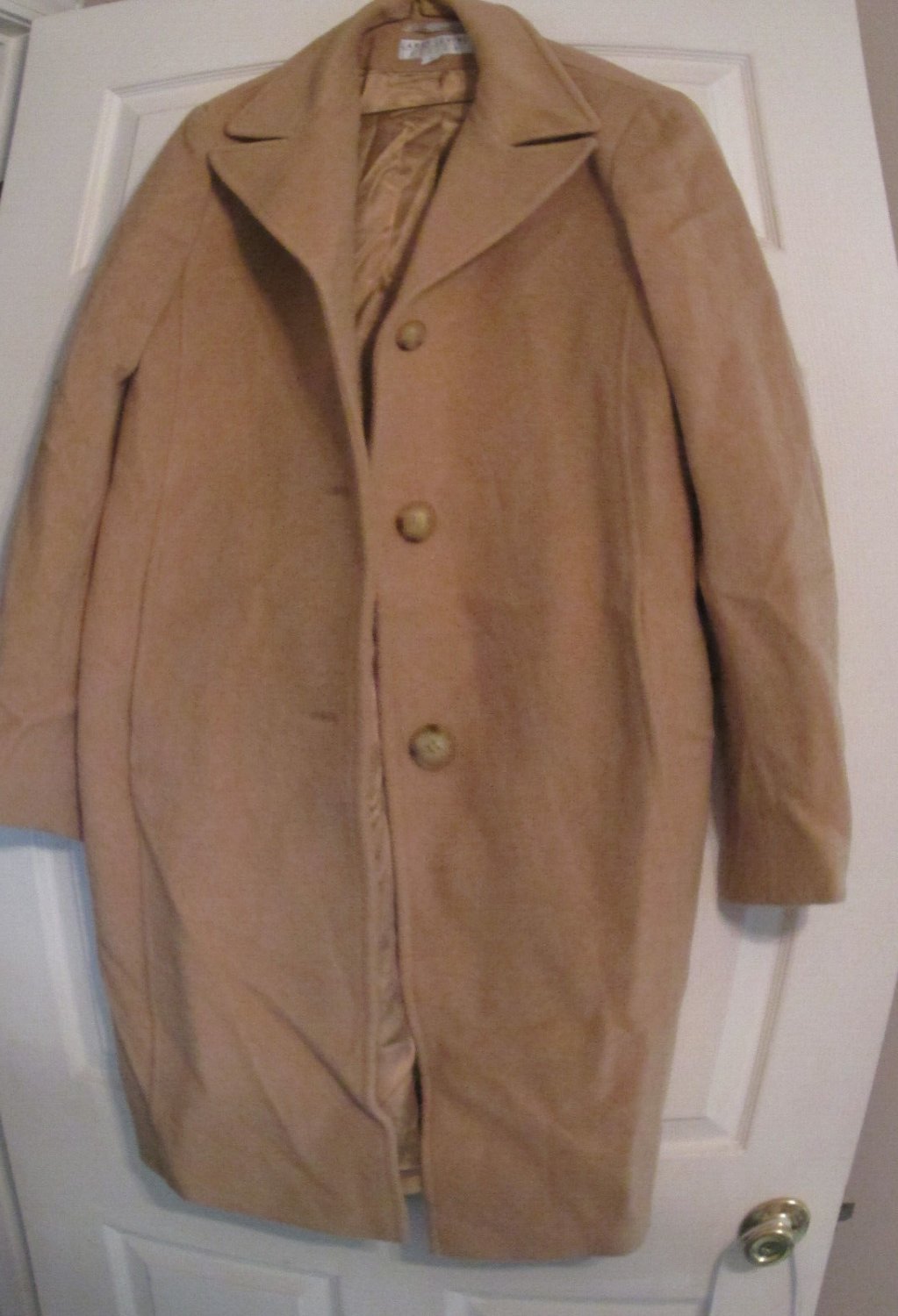 Larry Levine Design Camel Hair Tan Coat, Size 12