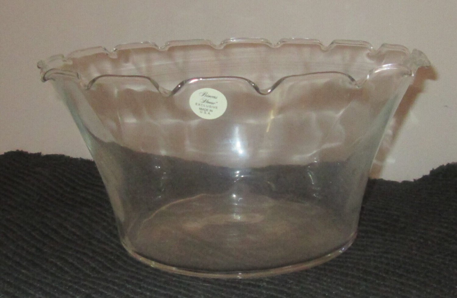 Princess House Crystal Bowl 457 New in Box Hand Blown 9.5" Diameter NIB