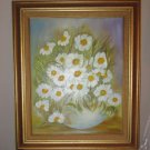 ARTIST PRINT OIL ON CANVAS DAISIES PICTURE