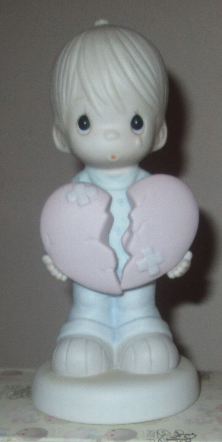 Precious Moments "This Too Shall Pass" #114014 Boy with broken Heart 1987
