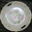 Oremont Bavaria German Porcelain Handled 9.5" Plate Pink Flowers Center