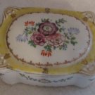 Trinket  Ring Box Porcelain Purple Rose