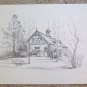 4 PENCIL SKETCHES BY ROBERT W DYAS " ISU CAMPUS IMAGES"  IOWA