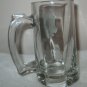 Clear Drinking Glass Pewter Emblem  Golfer Handled Mug Glass Stein