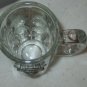 Clear Drinking Glass Pewter Emblem  Golfer Handled Mug Glass Stein