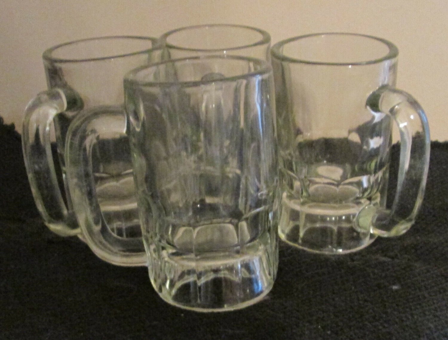 4 Pieces Beer/ Rootbeer mug, Thick glass 8 oz
