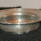 Old English" Poole Silver plate Strainer Basket dish