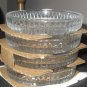 Princess House #899 Lead Crystal Christmas Coasters 4 Coasters per set   NIB