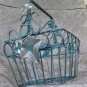WIRE BASKET WITH HANDLE   LEAVES ON EACH END & HANDLE