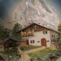 Majolica Plate Chalet Alps Made in Western Germany Impress Marks 3801 12"