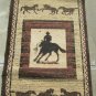 32" X 119" DYNASTY COLLECTION BROWN RUG WESTERN HORSESRIDERS RUNNER MADE TURKEY