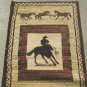 32" X 119" DYNASTY COLLECTION BROWN RUG WESTERN HORSESRIDERS RUNNER MADE TURKEY