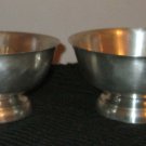 (2) Two Sheridan Footed Silver plate Bowl E P Brass CENTERPIECE (2) Two Sheridan Footed Silver plate Bowl E P Brass CENTERPIECE